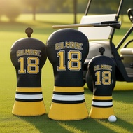 Driver/Fairway Head Cover – Happy Gilmore #18 Retro Style – Genuine PU Leather Feel – Waterproof & T