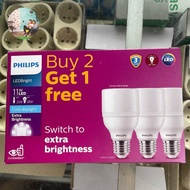 PUTIH Philips MULTIPACK LED BRIGHT 11W E27 White