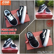 HITAM PUTIH Vans oldskool Shoes Boys Girls Shoes School Shoes Kids Shoes vans old skool Black White/PREMIUM