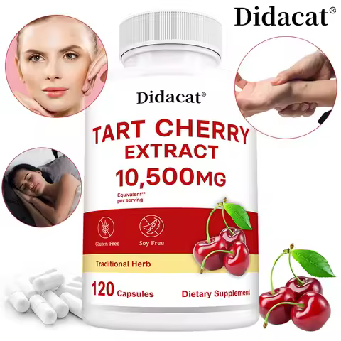 Tart Cherry 10,500 Mg | Maximum Potency | Non-GMO, Gluten-Free | Tart Cherry Juice Extract, Joint, S