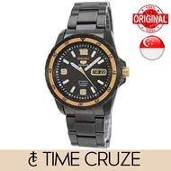 [Time Cruze] Seiko 5 Sports SNZG75  Automatic 23 Jewels 100M Stainless Steel Black Dial Men Watch SNZG75K SNZG75K1