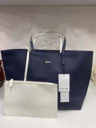 Lacoste Navy Tote Bag with Pouch