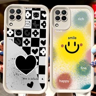 H43 Smiely White Casing for Samsung A12 J7 A22 F04 A04E J2 Prime A04 A06 M04 A05 Pro 5G A07