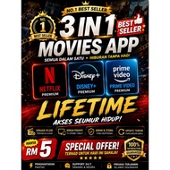 MOVIES APP 3 IN 1 LIFETIME WARRANTY