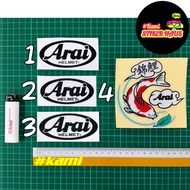 Arai Helmets (With Matte/Gloss/Non Laminated) Sticker Printing Helmets Designs / Ikan Koi Fish Stike