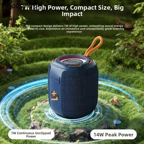 Mini Bluetooth Speaker Wirelress Waterproof HD Bass Sound Speaker TWS Interconnected Bluetooth 5.4 S