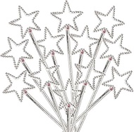 ArtCreativity Sparkly Star Wands, Bulk Pack of 24, Princess Party Favors for Girls and Boys, 7.5 Inc