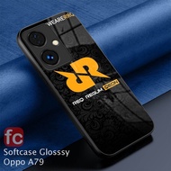 CUSTOM Softcase GLOSSY Glitter Oppo A79 Case Premium Camera Protector | Glossy Glass Effect Case | P