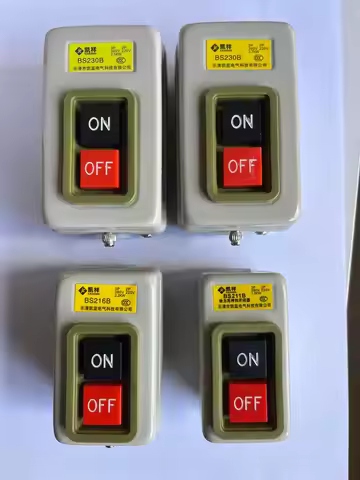 Start Push Button Switch AC220V 380V 3 phase BS211B BS216B BS230B Motor Control Start Stop ON-OFF 3.
