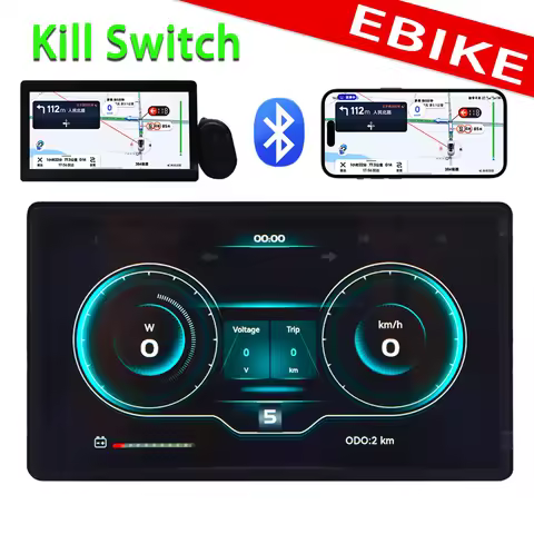 H8【UART2】 Electric Bicycle Computer Screen projection navigation Digital Stopwatch Speedometer for E