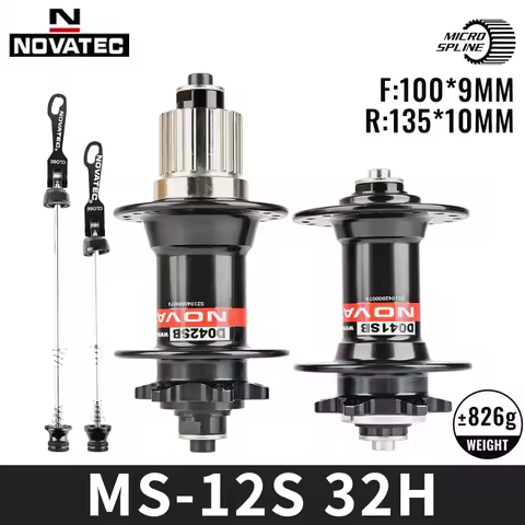 Novatec Bicycle Hubs D041/D442SB MTB Bike Hub CR-MO Steel Freehub Cassette 7 Bearings 12S Micro Spli