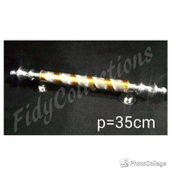 MAIN DOOR HANDLE / PULL / BUTTERFLY HANDLE WITH YELLOW CURTAIN MOTIF