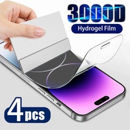 4Pcs For iPhone 14 13 12 11 Pro Max Plus Mini HD Hydrogel Film Full Cover Screen Protector For iPhone 6 6s 7 8 Plus X Xs XR Max