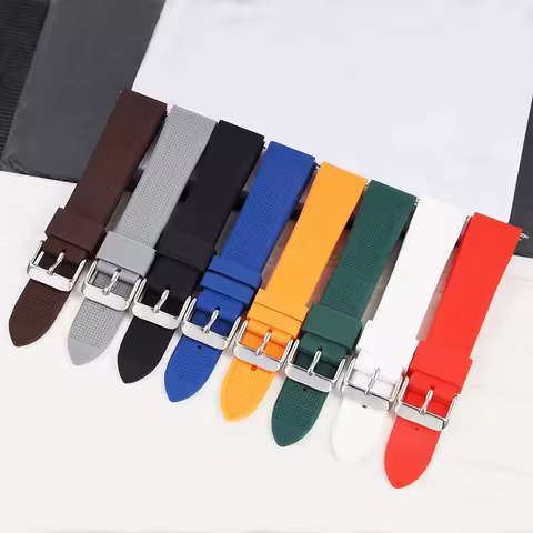 Universal Quick Release Silicone Strap for omega Seiko Casio Series Watchband Accessories Replacemen