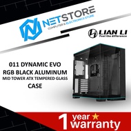 LIAN LI 011 DYNAMIC EVO RGB BLACK / WHITE ALUMINUM MID TOWER ATX TEMPERED GLASS CASE