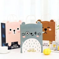 Cute Animal Pattern Portable Paper Bag Cartoon Bear Gift Must-Have Small