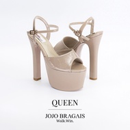 Jojo Bragais Queen Nude-Glossy 6.5-Inch High Heels | Pageant Heels | Platform Heels