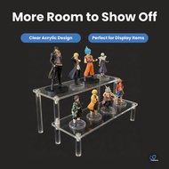 Transparent Acrylic 2/3 Tier Display Stand – For Perfume, Accessories & Figures