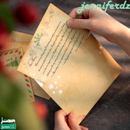 JENNIFERDZ Xmas Letter Pad Party DIY Invitation Greeting Card Gift Santa Claus Christmas Envelopes
