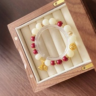 繁星入夜丨森林寶石天然菩提根硃砂原創設計手串