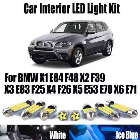 Canbus For BMW X1 E84 F48 X2 F39 X3 E83 F25 X4 F26 X5 E53 E70 X6 E71 Car Bulbs LED Interior Reading 