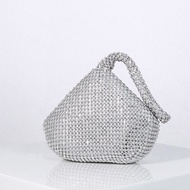 Triangle Bag Silver Clutch Summer Branded Bags 2023 Purse Diamond Designer Studded Handbag Woman Wedding Luxury Evening Wallet