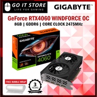 Gigabyte GeForce RTX 4060 WINDFORCE OC 8GB GDDR6 128bit Graphic Card (GV-N4060WF2OC-8GD)