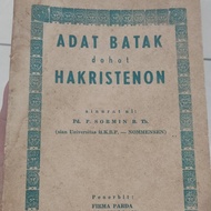 BUKU ADAT BATAK DOHOT HAKRISTENON