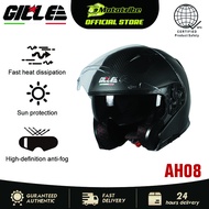 GILLE GHC AH08 Carbon Half Face Dual Visor Motorcycle Helmet