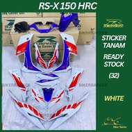 RAPIDO Cover Set Honda Rs-X Rsx 150 HRC (32) White Body Coverset (Sticker Tanam)