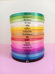 ริบบิ้นเนื้อทรายตราระฆัง เบอร์ 2 มีบริการตัดตรงริบบิ้น