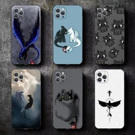 TK-1 C-Cartoon T-Toothless Phone Case For iPhone 16   13 12  Plus Pro  XS X XR SE Mini 8 7 Soft Sili