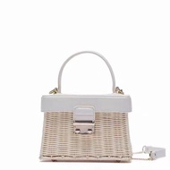 codHandmade Woven Rattan Bag Woven Bag Beach Bag Womens Bag Versatile Fashionable Womens Bag Fashion