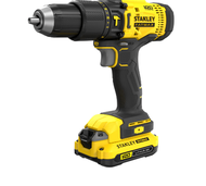 Global House STANLEY สว่านกระแทกไร้สาย 20V พร้อมแบตเตอรี่ 2.0 Ah และดอกสว่าน 100 ชิ้น SCD711D2KA-B1