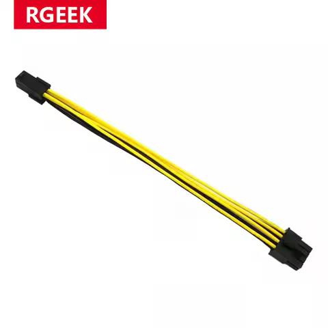 RGEEK 20 cm CPU 4PIN Female to CPU 8PIN Male Computer PCI Express PCI-E Power Cable