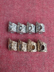 Ring pipa rokok alpaka once padudan model Oval Bunga ukuran 12x16