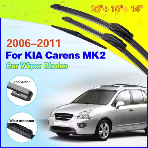 3PCS Car Wiper For KIA Carens MK2 Rondo Rondo7 UN 2006-2011 Front Rear Wiper Blades Brushes Auto Acc