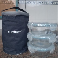 Lightning 3 bowls Luminarc 420 ml and Luminarc thermos bag.