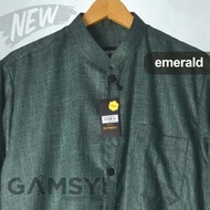 Baju Koko Linen Polos Lengan Panjang / Koko Gamsyi Pria Dewasa