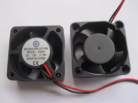 2 Pcs Brushless DC Cooling Fan 12V 4020S 5 Blades 40x40x20mm sleeve-bearing