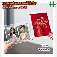 Clear Photo Frame Slanted Corner Can Be Placed In Two Directions With Stand + Hanger Thickness 6 Mm 