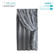 Favorita La Duet Anton Window French Pleat Curtain Combo Bundle | Combo Langsir Tirai Lipat