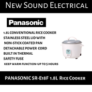 Panasonic SR-E18FWSH 1.8L Conventional Rice Cooker | 1 year local warranty