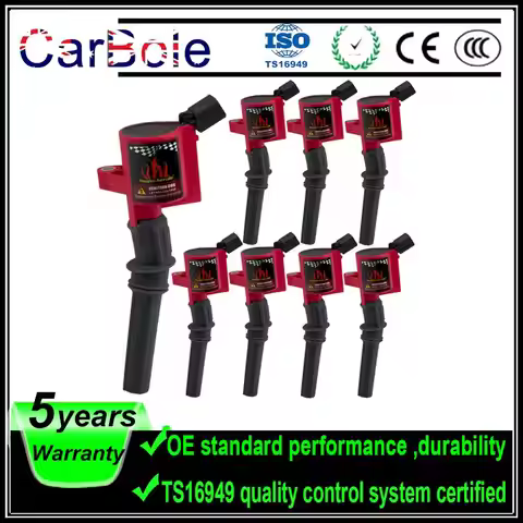 Pack of 8 Curved Boot5 MSD Ignition Coil for Ford for Lincoln for Mercury 4.6L 5.4L V8 Compatible wi