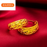 emas 916 original gold Thick Starry Pineapple Earrings