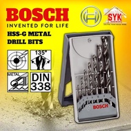 SYK BOSCH Drill Bit Metal HSS-G Rotary Hammer Drill Bit (7Pcs) 2mm-10mm Mata Drill Besi Mata Bor Besi - 2608589295