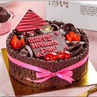 Kue Ulang Tahun / Valentine / Wisuda Birthday Chocolate Brownies Cake