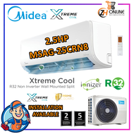 [READY STOCK] R32 MIDEA 2.5HP Xtreme CooL Non Inverter Wall Mounted Split MSAG-25CRN8 MIDEA AIRCOND 