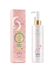ครีมน้ำแร่ผสมทองคำ ซัน จุน บิ San jun bi Sakura 12GF Water Cream 200ml. กลิ่นซากุระ