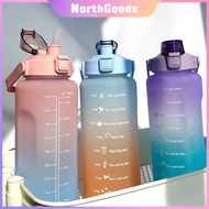 NorthGoods Water Bottle Tumbler With Straw 2L Liter Time Marker Pastel 1.3L Tumbler + 3D Sticker For Free